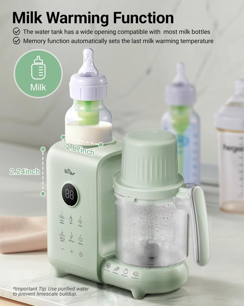Baby Food Maker Steamer&Blender with Dual-Layer Steam Baskets, 18.5oz