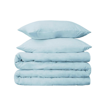 100% Egyptian Cotton 530 Thread Count Solid Duvet Cover Set, 1 Duvet Cover with Button Closure, 2 Pillow Shams