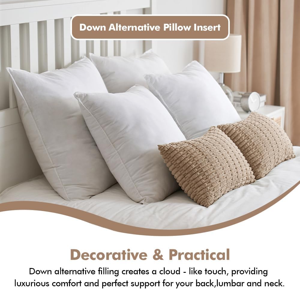 20x20 Inch Synthetic Down Alternative Pillow Insert