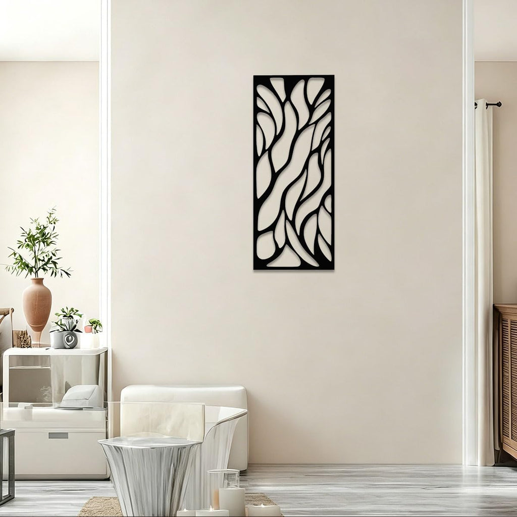Abstract Wavy Organic Pattern Metal Wall Art Metal Outdoor Decor Metal Signs Modern Minimalist Elegant Wall