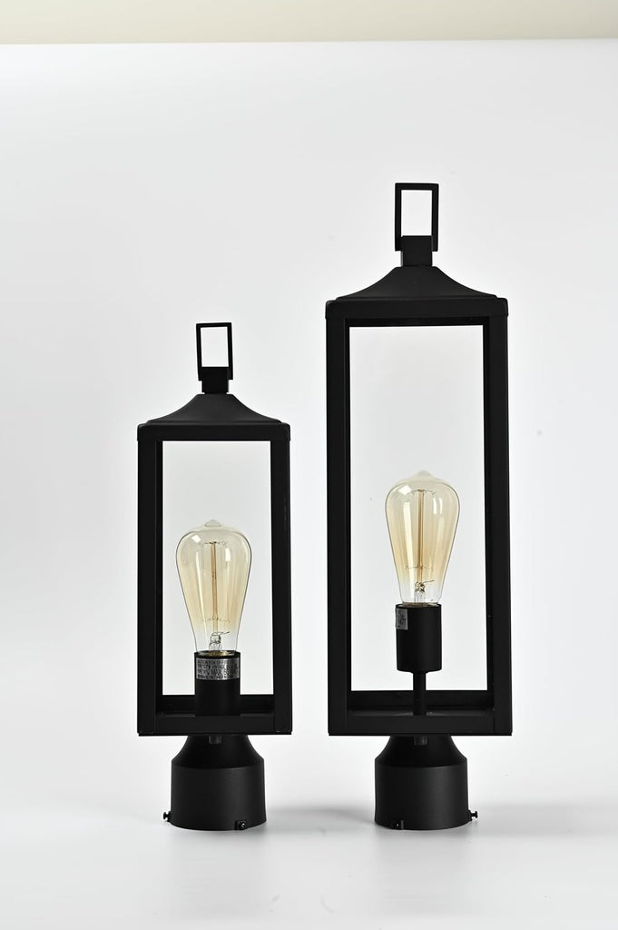 17 Inch Outdoor Lamp Post Light Fixture, Exterior Pillar Lights Post Sconce for Residential Sidewalk Pier Mount