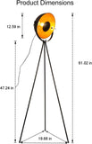 Industrial Tripod Floor Lamp, Modern Satellite Tall Standing Lamps Black Gold (No Bulbs)