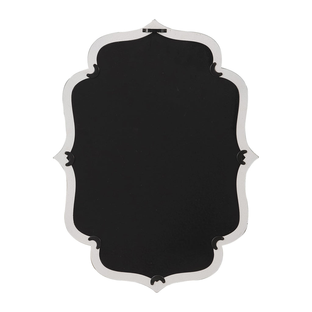 Rustic Scalloped Oval Mirrors 18 X 24 Inch, Wood Frame
