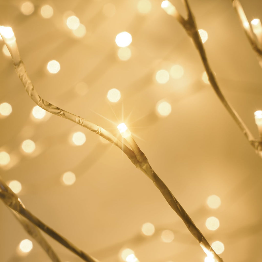 Birch Tree with LED Lights 4+6+8FT, 3PK Artificial Christmas Trees Prelit with 8 Lighting Modes and Timer, Lit