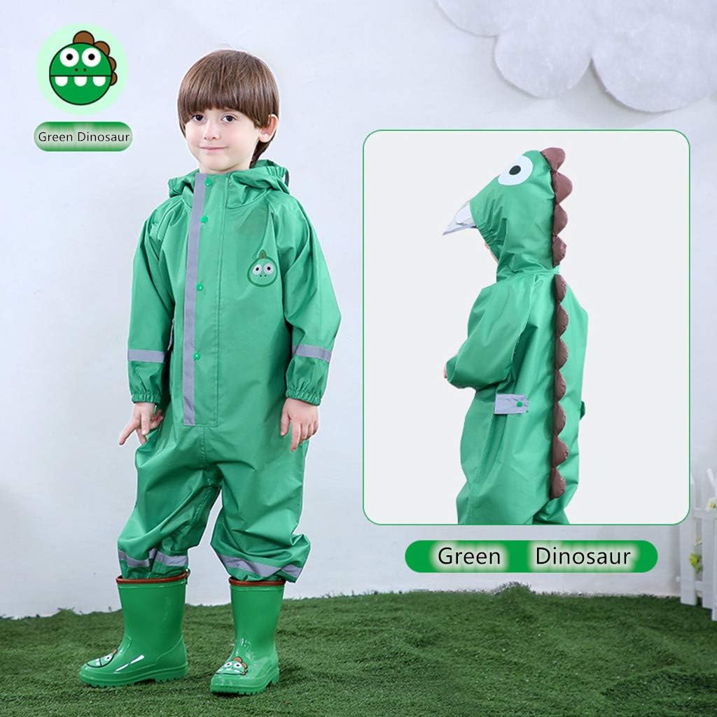 Toddler Rain Suit Waterproof Coverall One Piece Rain Suit Kids