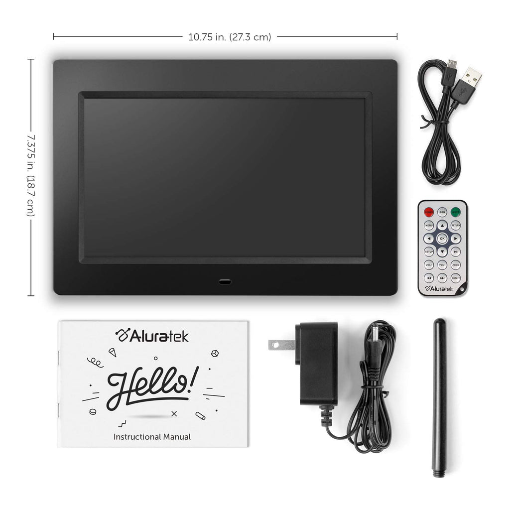 10" LCD Digital Photo Frame w/4GB Built-In Mem & USB SD/SDHC Support (ADMPF310F) Black