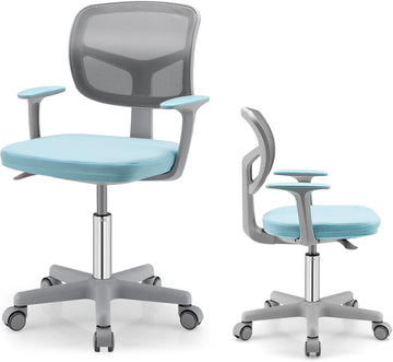 Kids Desk Chair with Detachable Cushion & Armrest, Blue