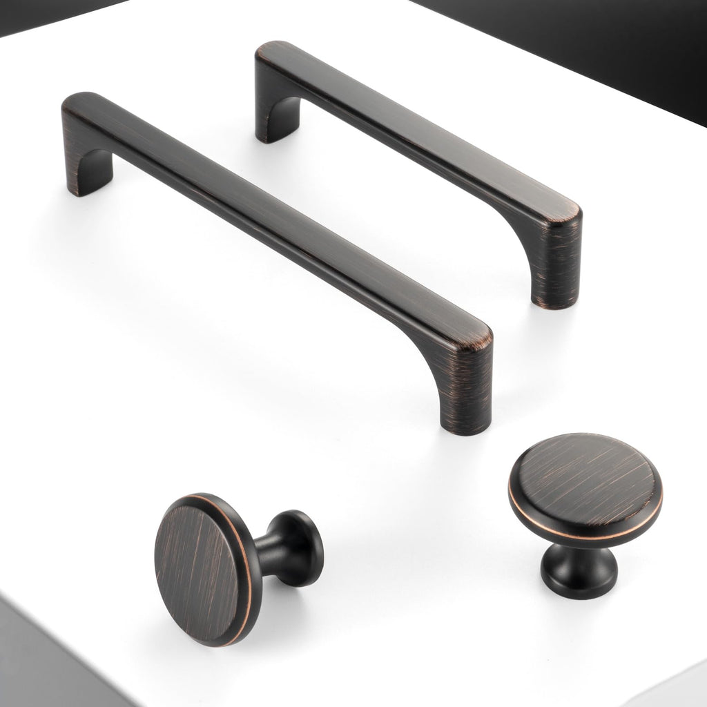 3-3/4 Inch Brushed Bronze Cabinet Pulls Kitchen Handle 10 Pack 3126