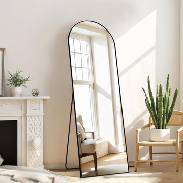 Arched Full Length Mirror, Floor Mirror with Stand, 59"x16" Large Mirror, Wall Mirror Full Length, Body Floor Mirror