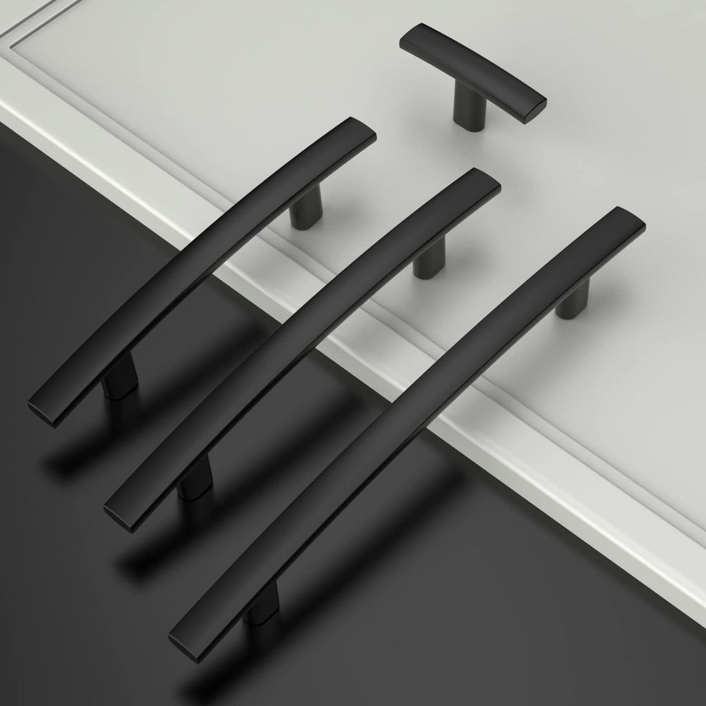 15 Pack Matte Black 3 Inch(76mm) Hole Centers Kitchen Cabinet Pulls Cabinet Hardware Kitchen Handles for Cabinets