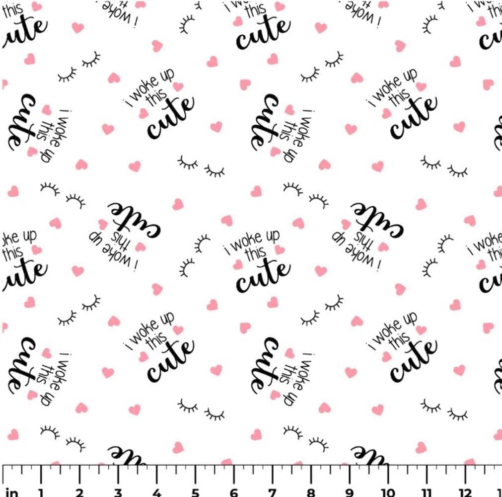 Flannel I Woke Up This Cute Fabric by Springs Sold by The Yard