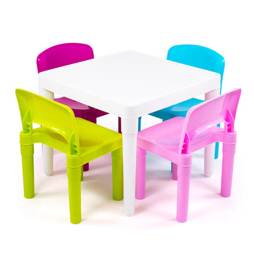 Toddler Table and Chair Set for Kids, Indoor Outdoor, Plastic