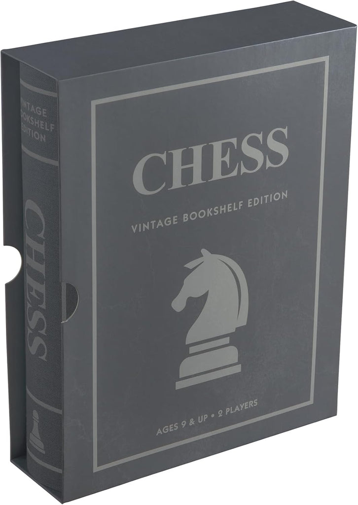 Chess Vintage Bookshelf Edition Board Game with Wood Pieces