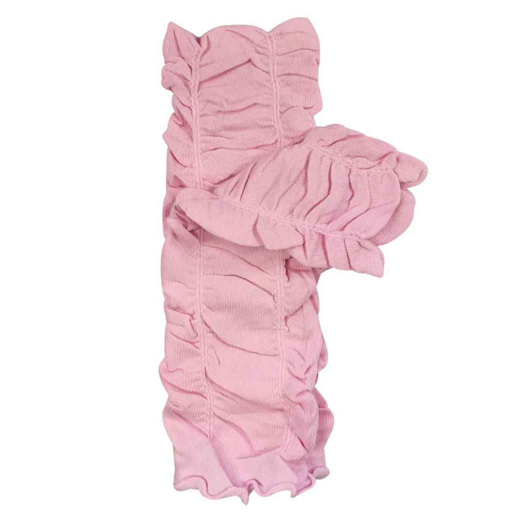 Little Girls 3 Pair Gathered Ruffles Leg Warmers, Lilac, Ballet Pink, Sky Blue