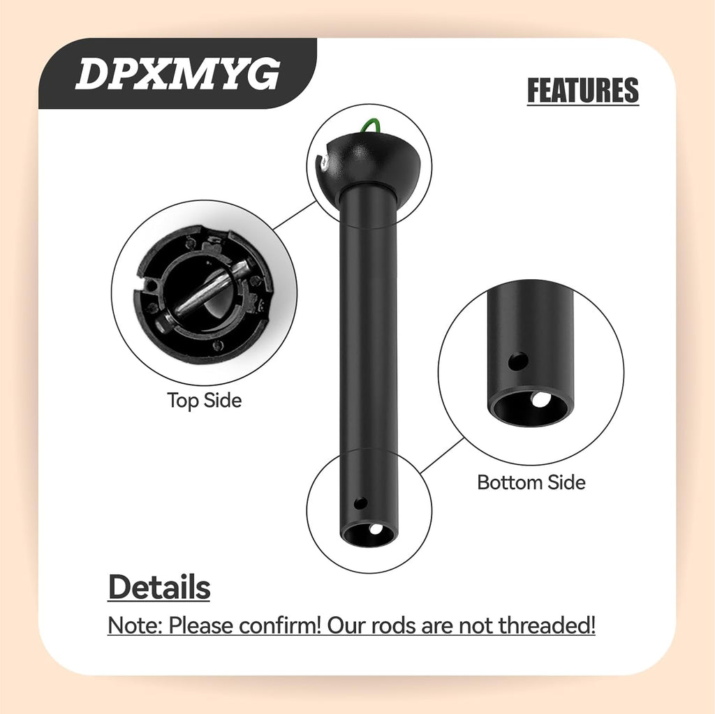 Ceiling Fan Downrod Extension Pole - Steel, 1 Inch Diameter, Non-Threaded Universal Fit