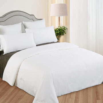 All Season Silk Comforter/Duvet/Quilt, 100% Silk Floss Filling with 100% Cotton Cover (87x90 Inch, Silk