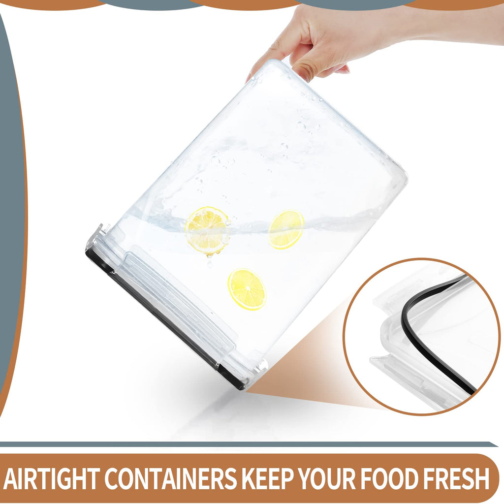 Large Airtight Food Storage Containers 5.2L / 195oz, 4pcs Pantry Kitchen Organizers and Storage for Flour, Sugar