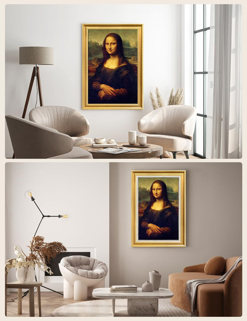 Mona Lisa Framed Wall Art, Custom Frame, 35x25