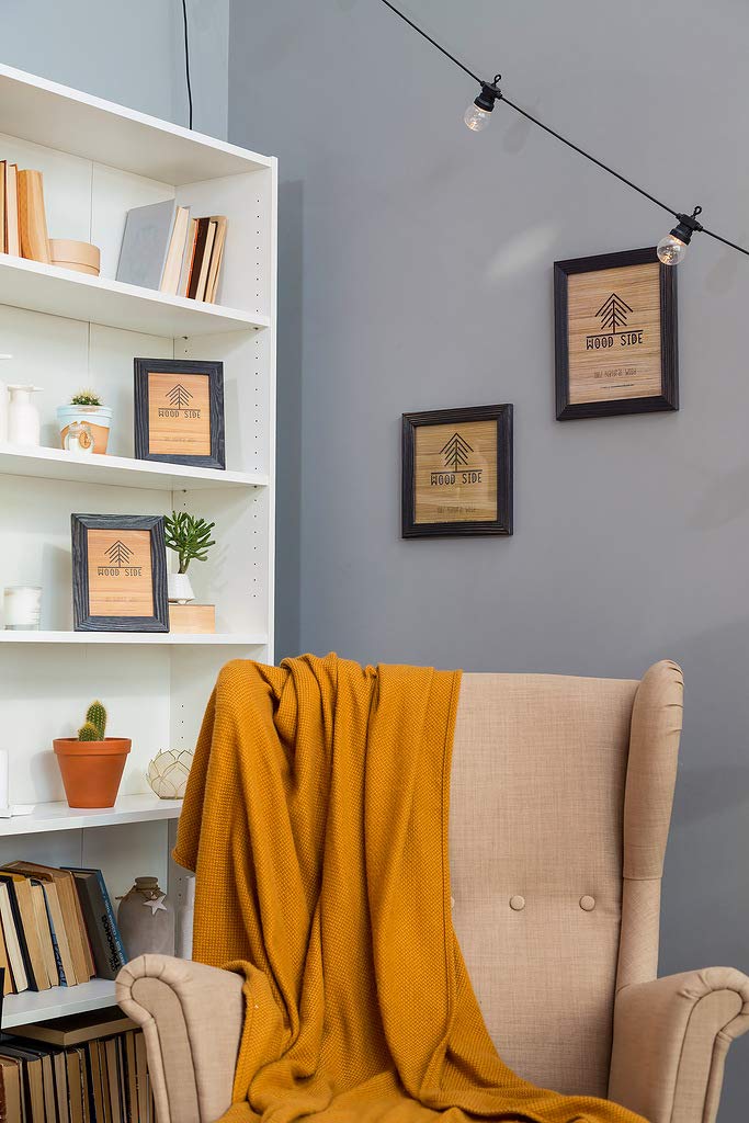8.5 x 11 Wooden Rustic Picture Frames, Set of 2 for Diploma Documents and Certificates Wall Mounting Desktop