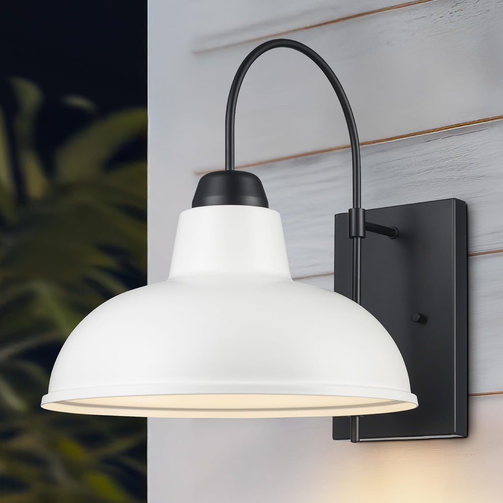 Hamilton Hawthorne Outdoor Wall Lamp | Black Finish | 13.75 x 13.75 Inch Exterior Wall Sconce | Wet Rated | E26 Bulb