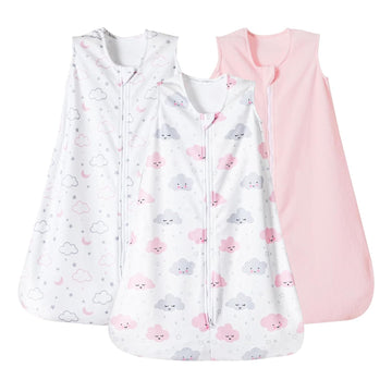 3 Pack Fleece Baby Sleep Sack, 1.5 TOG Warm Wearable Blanket with Way Zipper, OEKO-TEX Certified