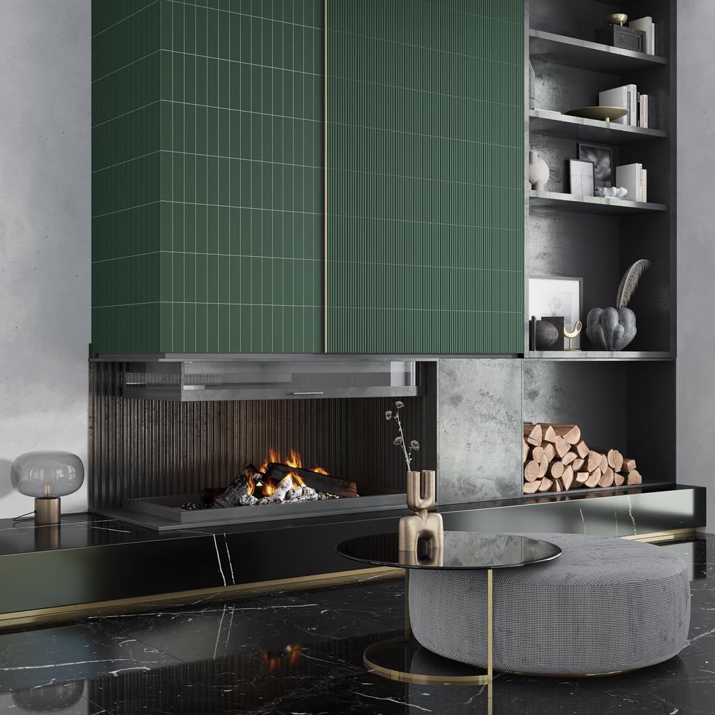 Subway Ceramic Tile Green 1.97x7.87 Matte 6.46 sq ft/case 60-Pack