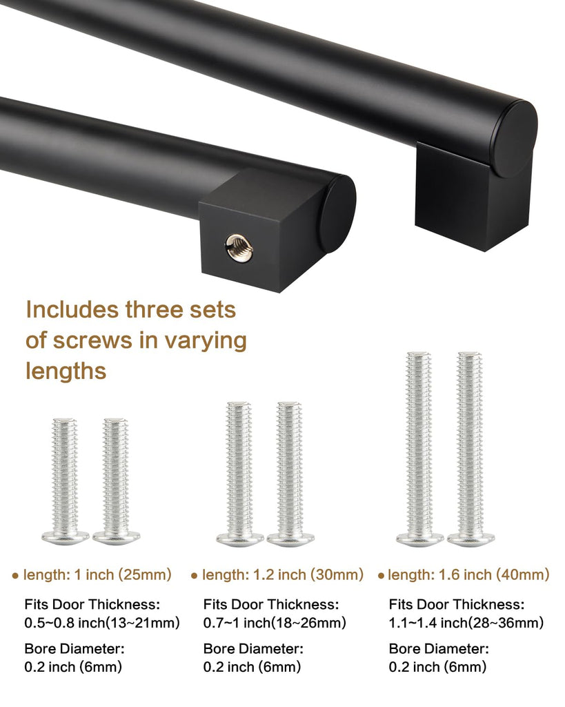 12 Inch Pulls Round Rod for Cabinet,Closet,Fridge, Basket Drawer, Oven Door