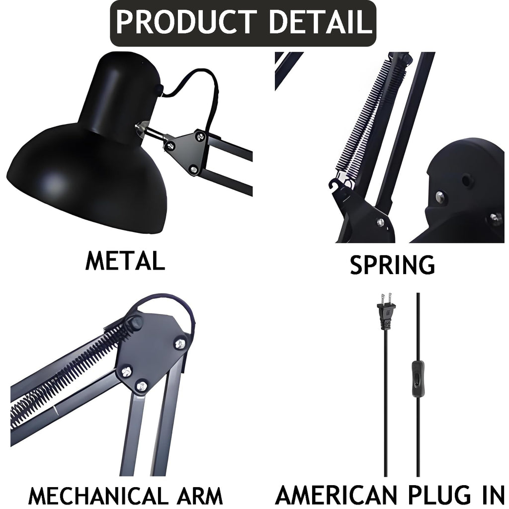 Black Industrial Swing Arm Wall Light Nordic Adjustable Long Arm Wall Sconces Lamp Metal Double-arms Folding