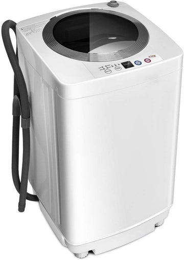 Portable Washing Machine, Full Automatic Washer and Dryer Combo, with Built-in Pump Drain 8 LBS Capacity Compact