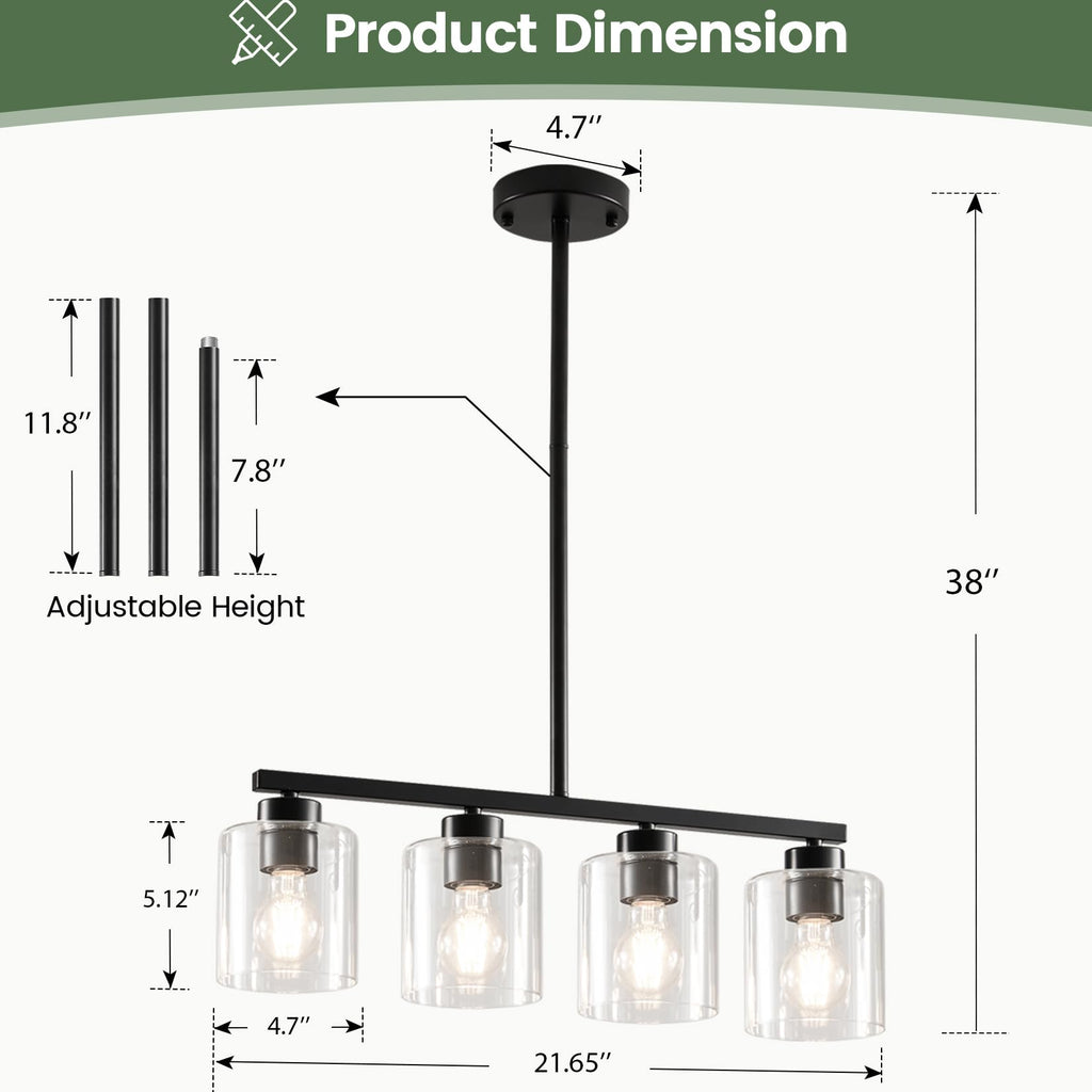 Kitchen Island Light, Black Pendant Lighting