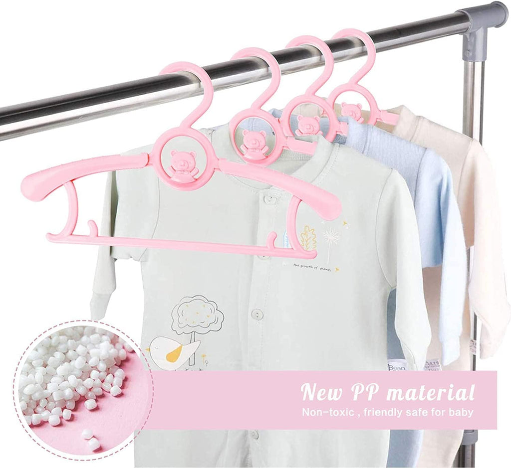 Kid Clothes Hangers 50 Pack, Plastic Baby Hangers Space Saving for Closet