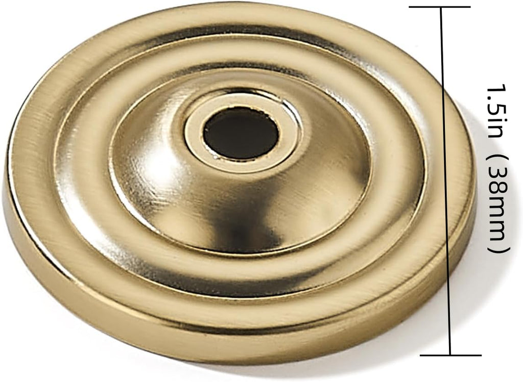 10 Pack Champagne Bronze Backplate for Cabinet Knobs Satin Brass Cabinet Hardware Knob Backplate/Back Plate.