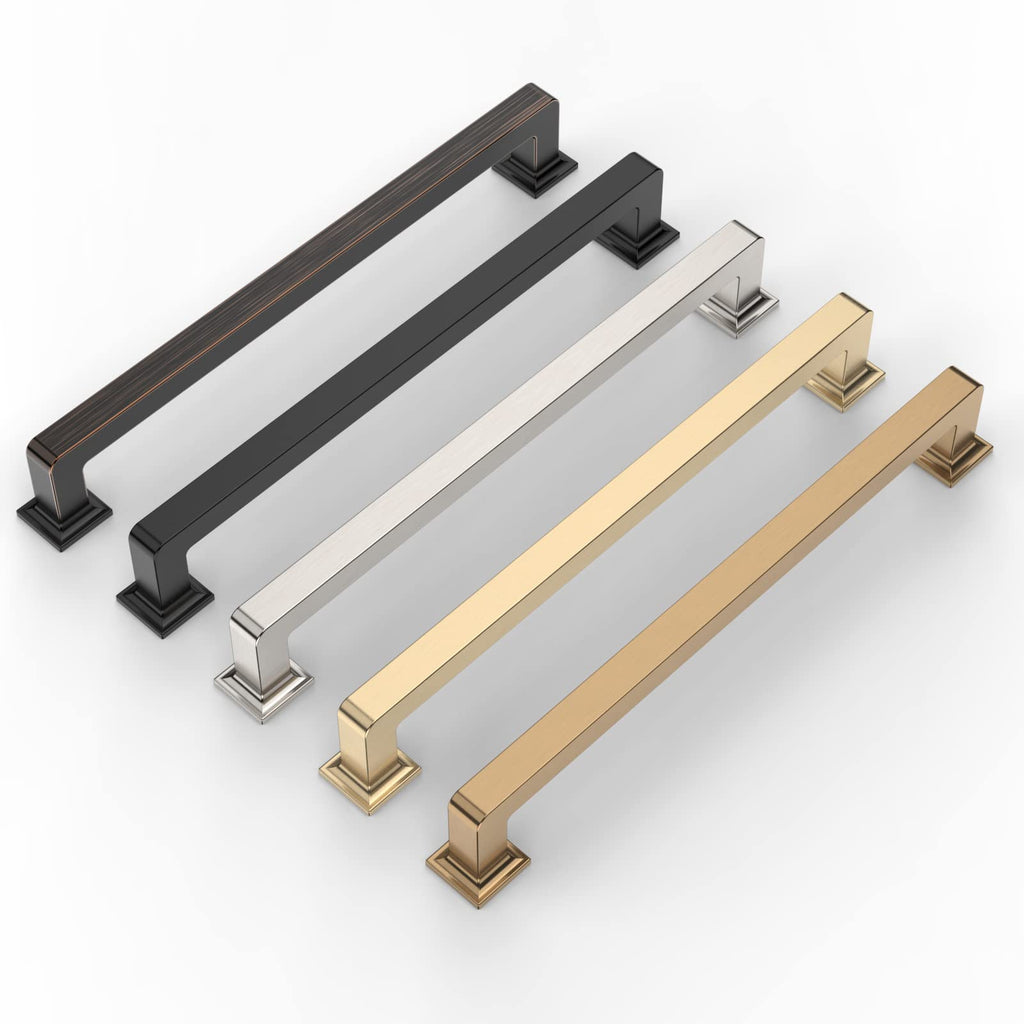 6 Pack 7 Inch Cabinet Handles Champagne Bronze Metal Hardware Pulls for Cabinets, Kitchen, Bathroom, Office - Quality