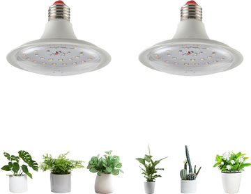 Grow Lights for Indoor Plants, Full Spectrum Grow Light Bulbs, 15W, E26 Base, High PPF Plant Light Bulbs