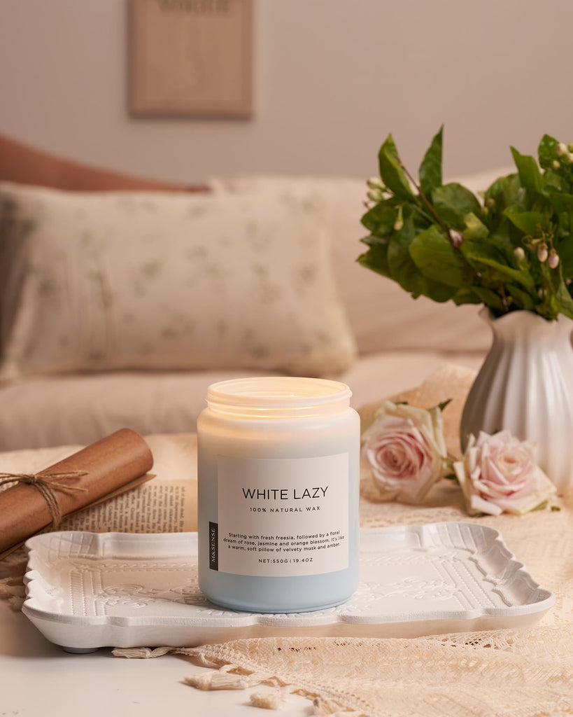 Clean Cotton Scented Candles - 19.4oz Natural Soy Wax