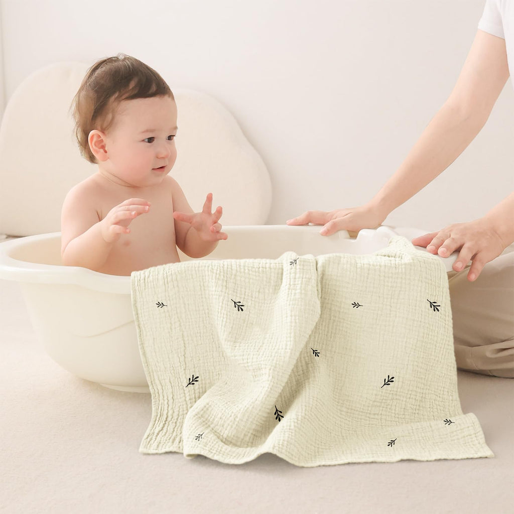 7 Pack Large Muslin Burp Cloths for Baby Ultra Soft 100% Cotton