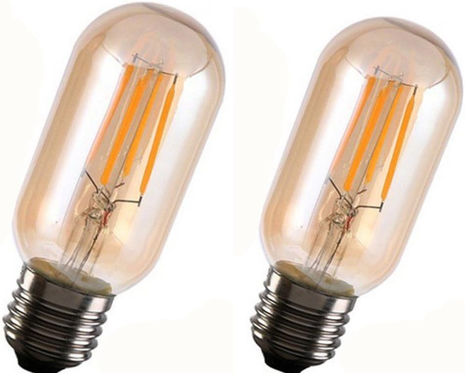 T45 Vintage Edison LED Bulbs LED T45 Filament Bulb T14/T45 LED Tubular Light Bulb Dimmable 4W (40W Equivalent) 2300K