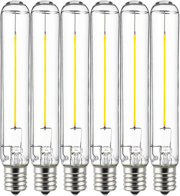 LED Filament T6 T6.5 Tubular Light Bulb, 2 Watts (25W Equivalent), 180 Lumens, Intermediate E17 Base, Non-Dimmable