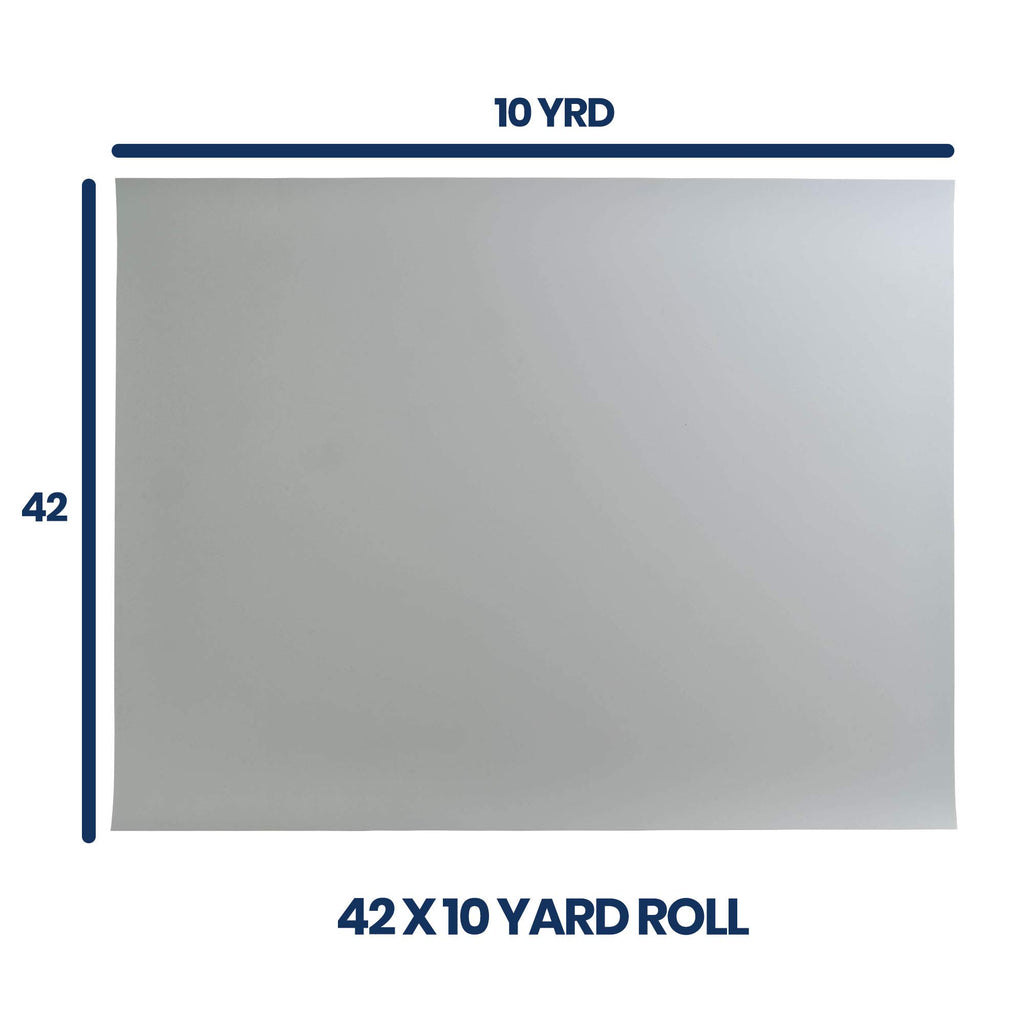 Vinyl Board Cover. Self Healing and Stain Resistant Gray/White Sheet, 42 inches by 10 Yard Roll