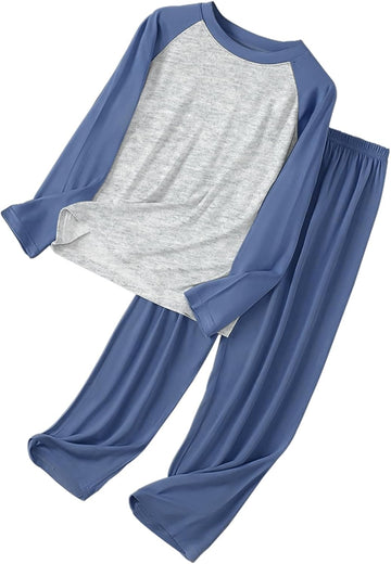 Boys Pajamas Set 100% Cotton Long-Sleeve Top and Pants