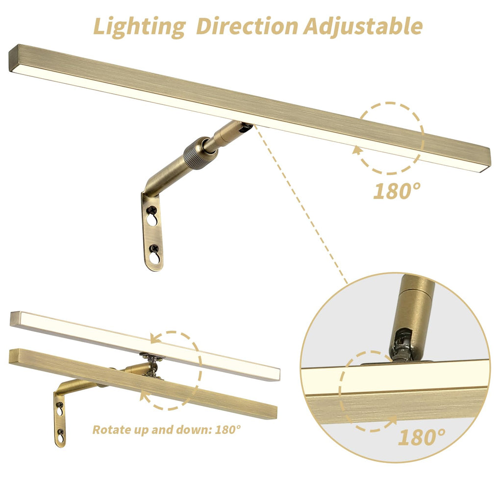 2 Pack LED Picture Lights for Paintings Plug in, 16 Inch 4W Adjustable Art Light Gallery Wall Light for Display Art