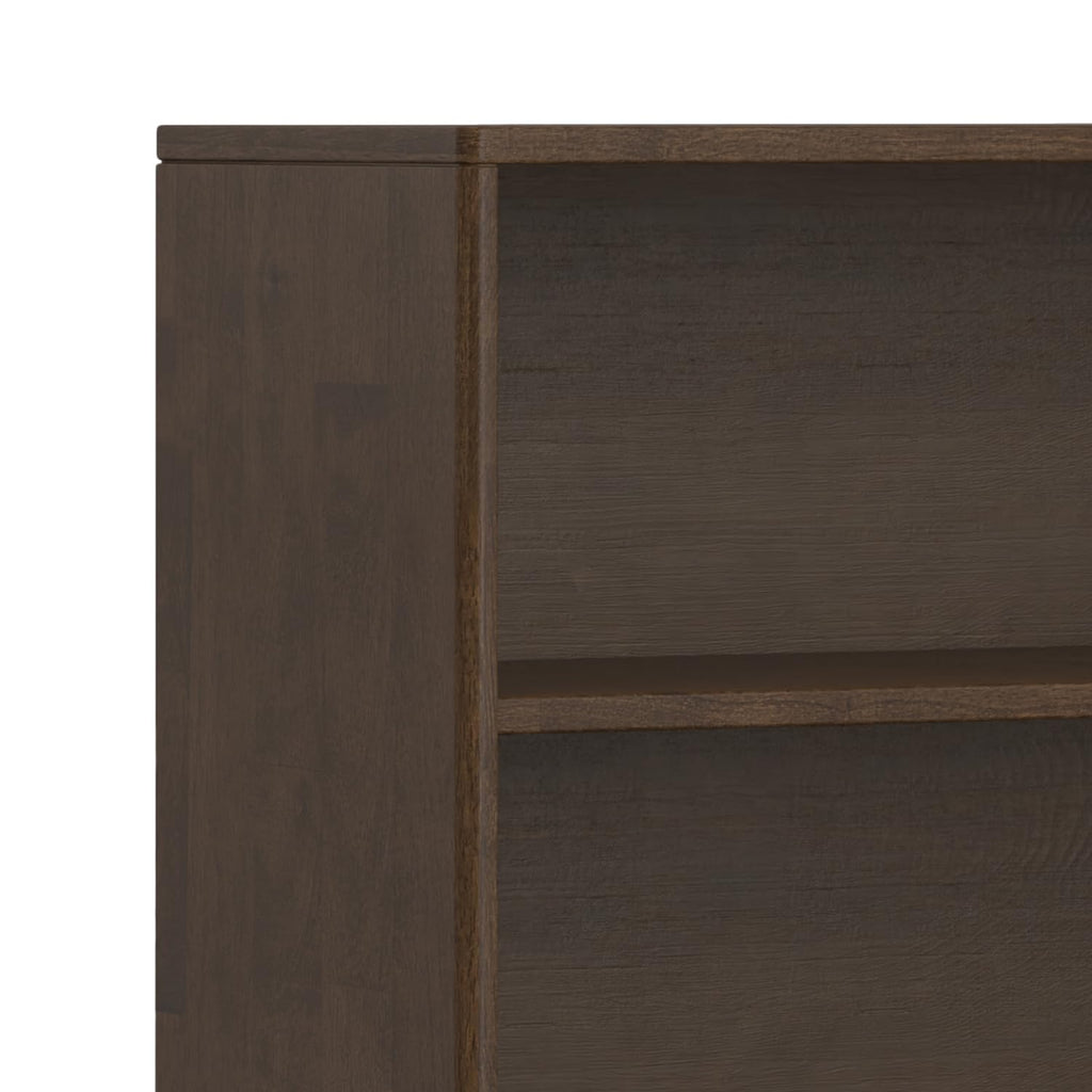 Harper 30" Tall Solid Wood 4-Shelf Bookcase in Walnut Brown