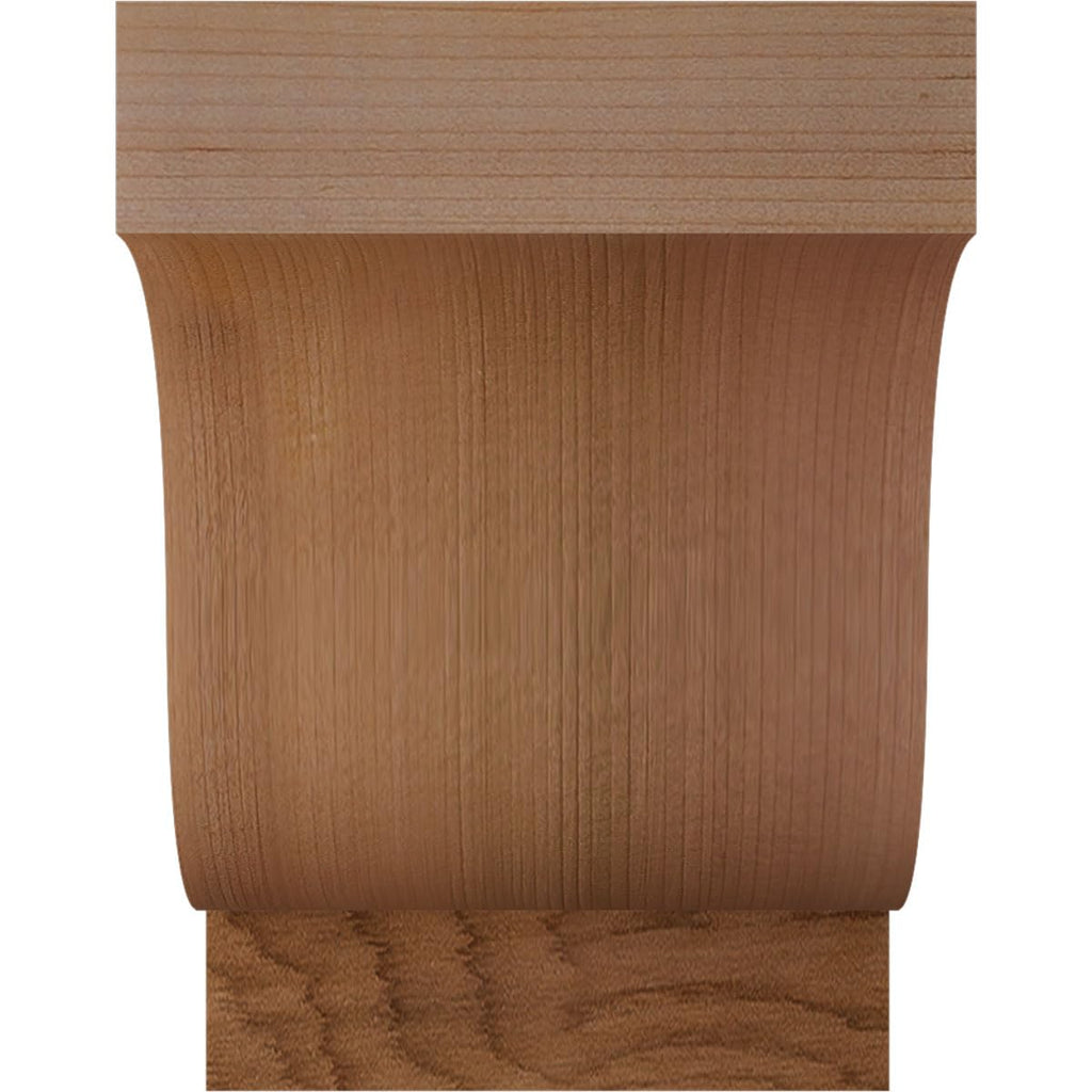 4"W x 6"D x 6"H Newport Rough Sawn Corbel, Western Red Cedar