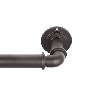 Industrial Dark Brown Room Darkening Curtain Rod - 36" - 72"