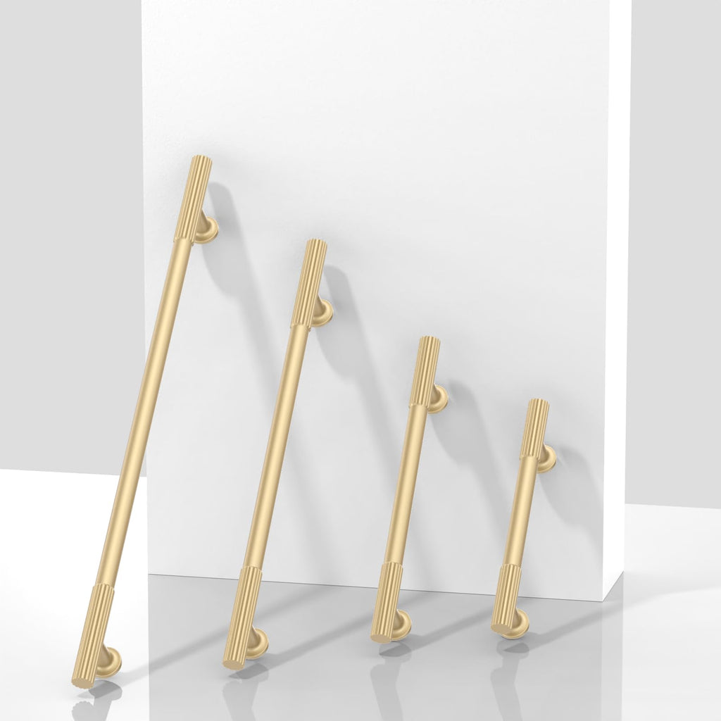 10 Pack Brushed Gold Cabinet Pulls 3 Inch(76mm) Kitchen Cabinet Handles Solid Zinc Alloy Cabinet Hardware Drawer Pulls