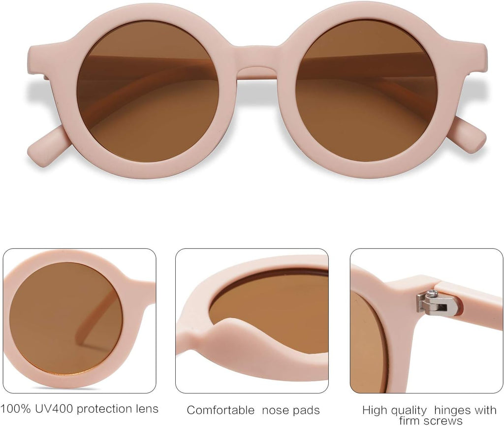 Cute Round Polarized Sunglasses for Kids Girls Boys UV400 Protection De Sol Gafas Beach Holiday