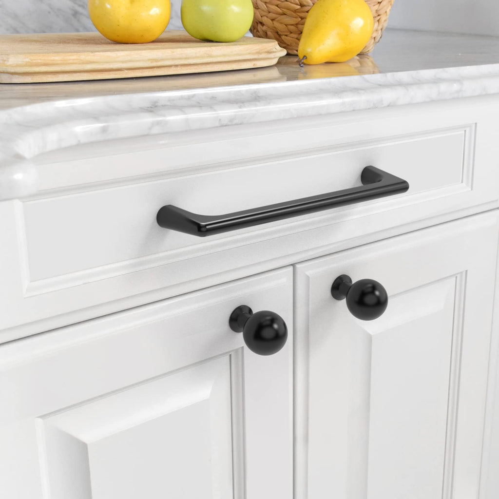 30 Pack 5 Inch(128mm) Matte Black Cabinet Pulls Cabinet Handles Cupboard Handles Kitchen Cabinet Hardware for