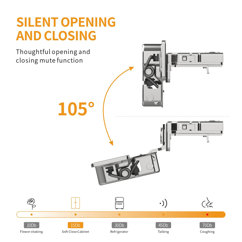 2 Pack 1" Overlay 3D Soft Close Concealed Hinge for Face Frame Door, Smooth Slow Self Closing Hinges, Satin Nickel
