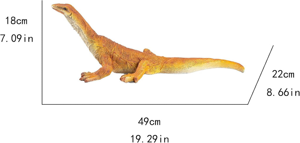 Outdoor Resin Lizard Garden Statue, Brown, 23.23 x 11 x 10.24 inches Large Outdoor Resin Reptile Models Tropical