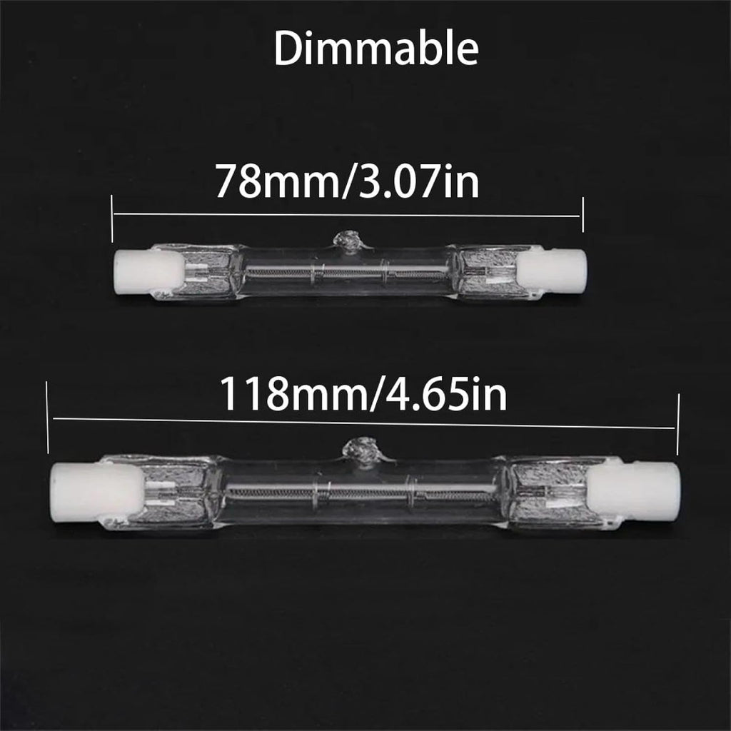 5PC R7S 78MM 100W 120V T3 Halogen Light Bulbs R7s 118mm 500W Halogen Bulbs 230V J Type Double Ended Floodlight